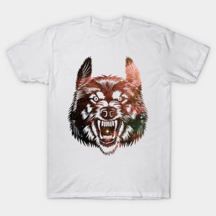 Nighttime Space Wolf T-Shirt